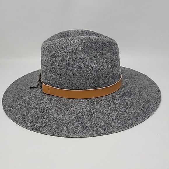 GIGI PIP Scottie Wide Brim Fedora Hat Gray Australian Wool Felt S/M (57) - Picture 2 of 8